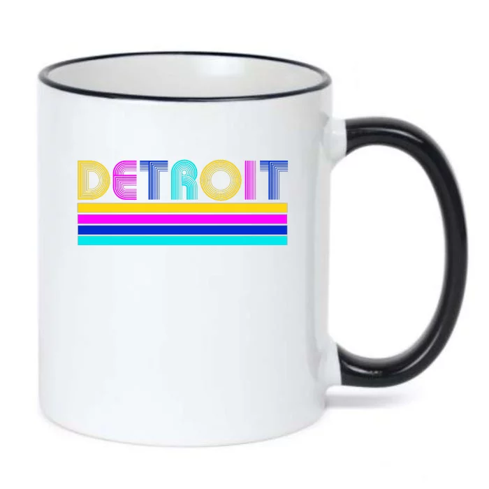 Retro Detroit Logo Black Color Changing Mug