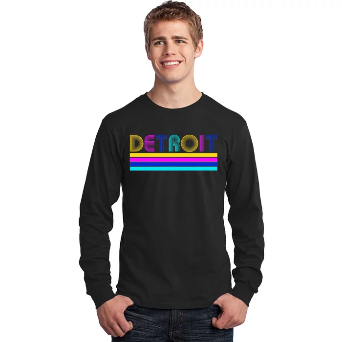 Retro Detroit Logo Long Sleeve Shirt