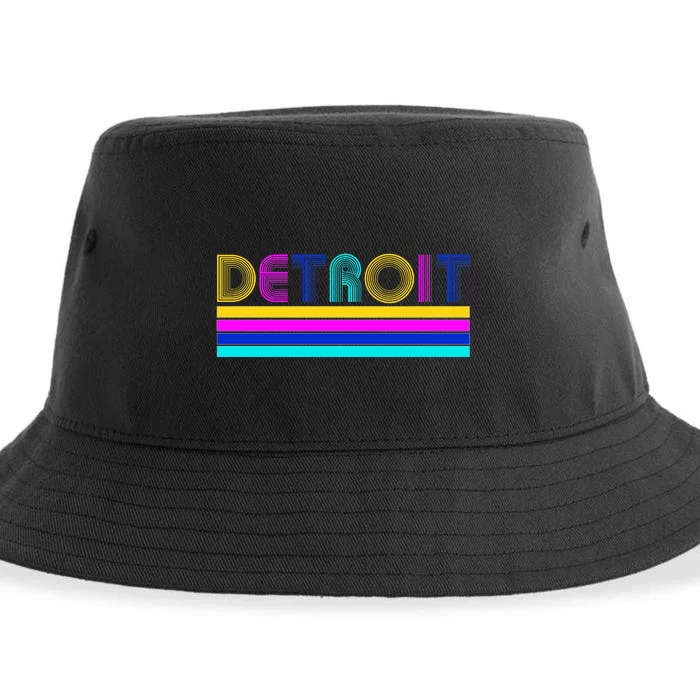 Retro Detroit Logo Sustainable Bucket Hat