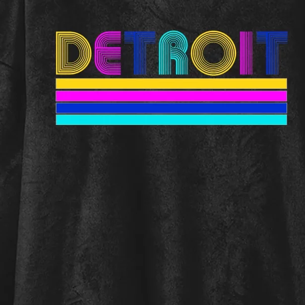 Retro Detroit Logo Hooded Wearable Blanket