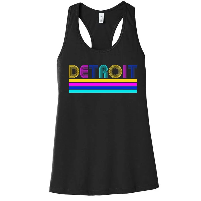 Retro Detroit Logo Women's Racerback Tank