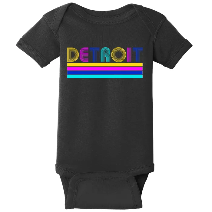 Retro Detroit Logo Baby Bodysuit