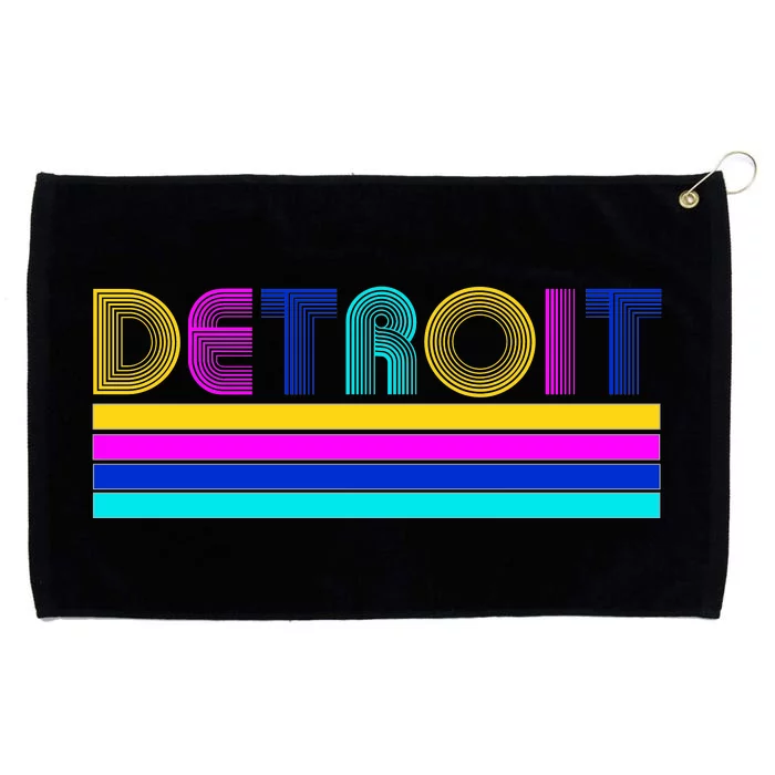 Retro Detroit Logo Grommeted Golf Towel