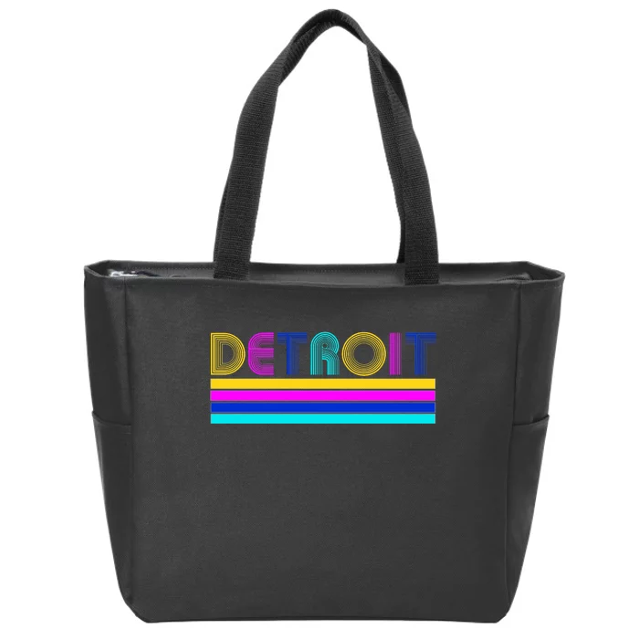 Retro Detroit Logo Zip Tote Bag