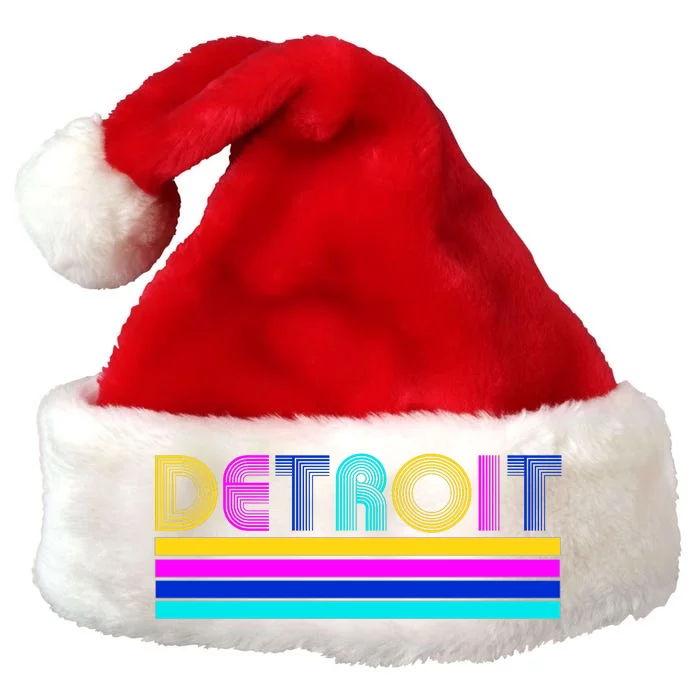 Retro Detroit Logo Premium Christmas Santa Hat