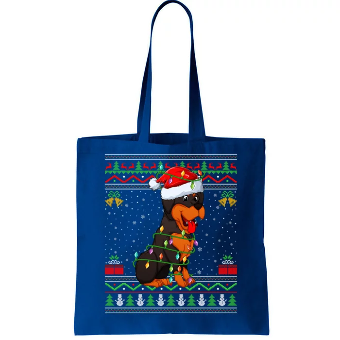 Rottweiler Dog Lover Matching Ugly Rottweiler Christmas Funny Gift Tote Bag