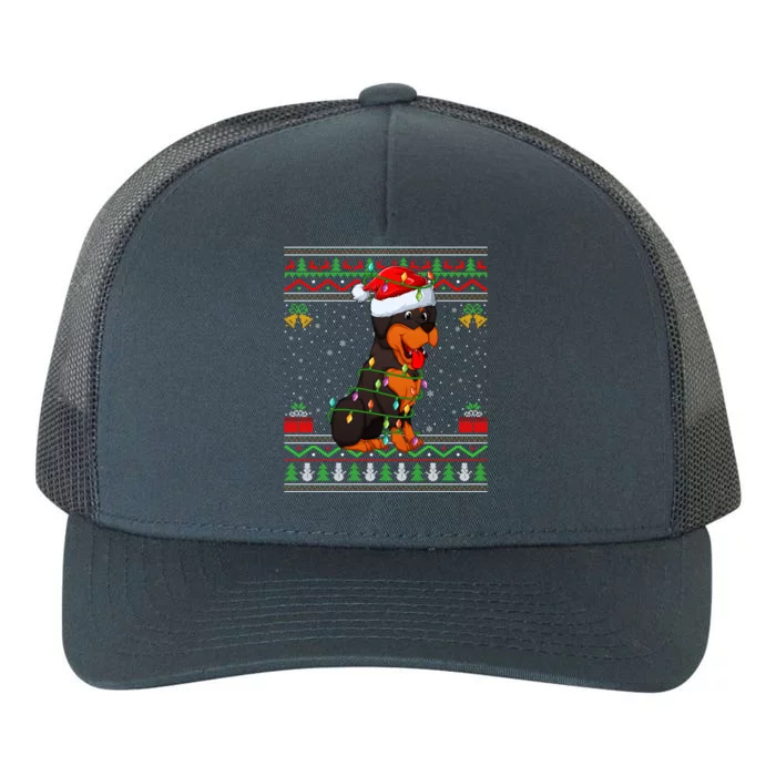 Rottweiler Dog Lover Matching Ugly Rottweiler Christmas Funny Gift Yupoong Adult 5-Panel Trucker Hat