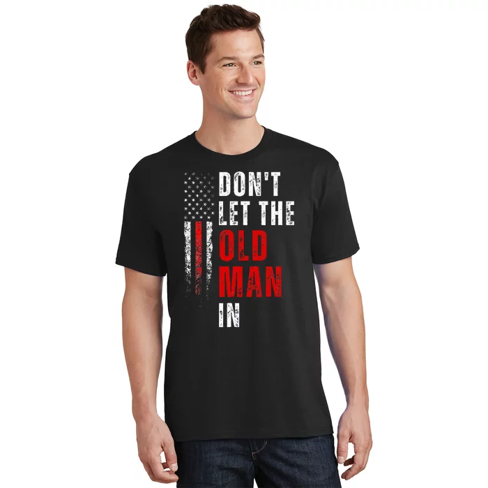 Retro DonT Let The Old Man In Vintage American Flag T-Shirt