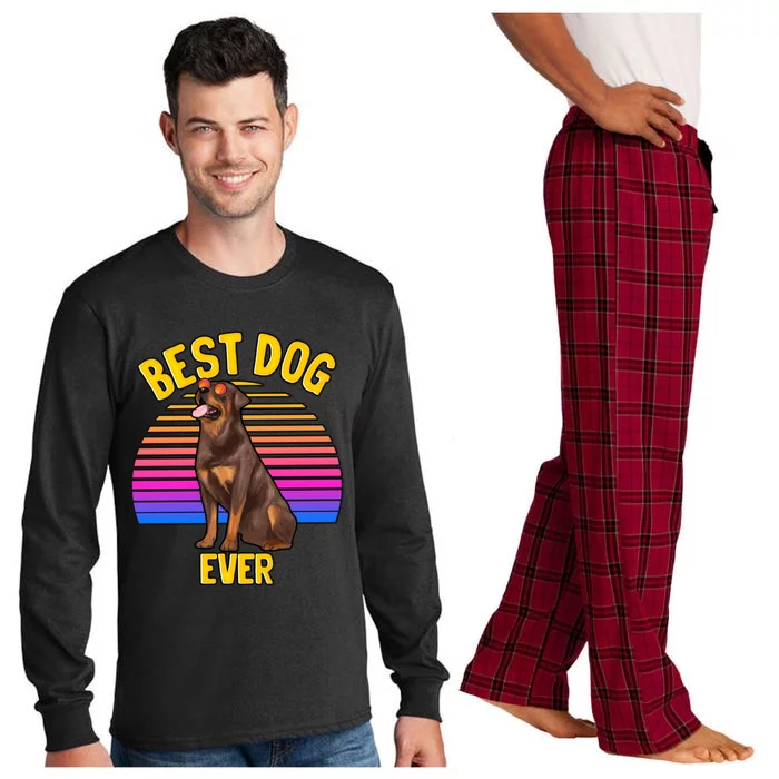 Rottweiler Dog Lover Funny Cute Best Dog Puppy Lover Gift Long Sleeve Pajama Set