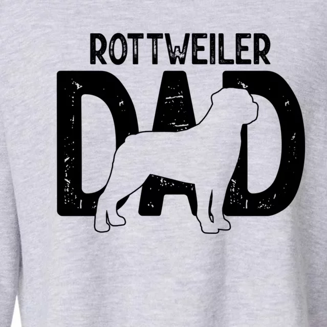 Rottweiler Dog Lover Funny Cute Puppy Dad Father Gift Cropped Pullover Crew