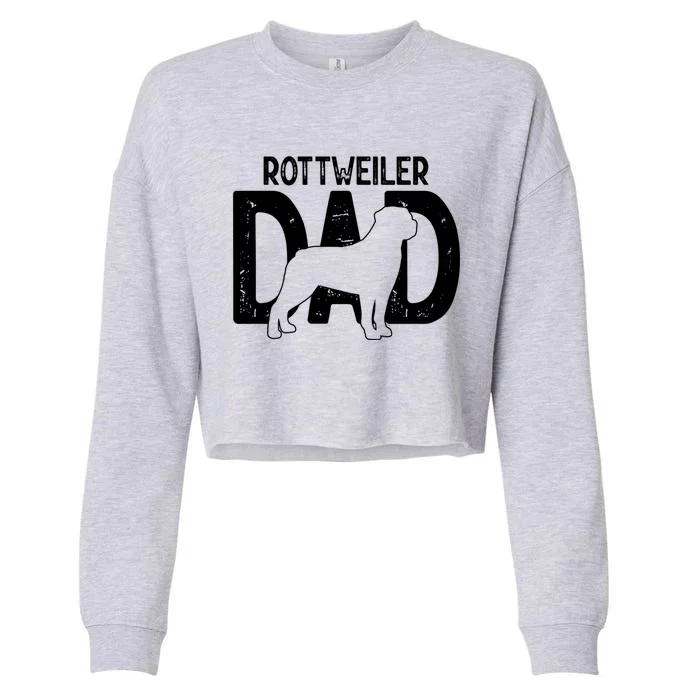 Rottweiler Dog Lover Funny Cute Puppy Dad Father Gift Cropped Pullover Crew