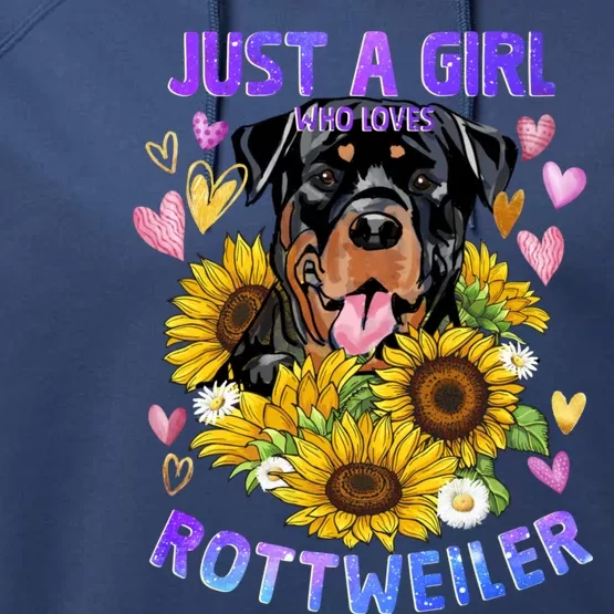 Rottweiler Dog Lover Funny Cute Puppy Gift Performance Fleece Hoodie