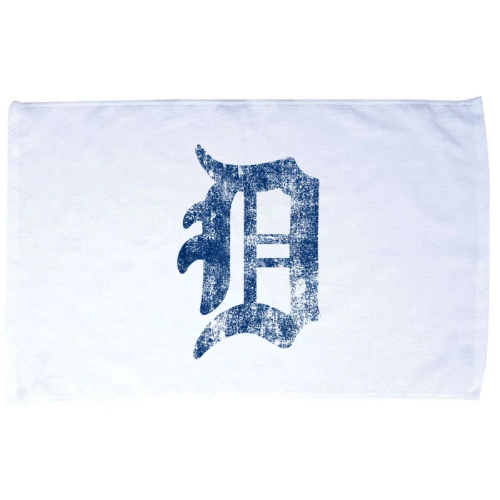 Retro Detroit Letter D Throwback Design Microfiber Hand Towel