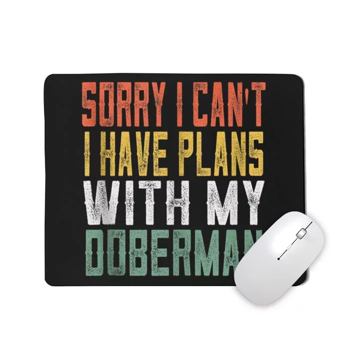 Retro Dog Lover Gag Gifts For And Doberman Lover Tank Top Mousepad