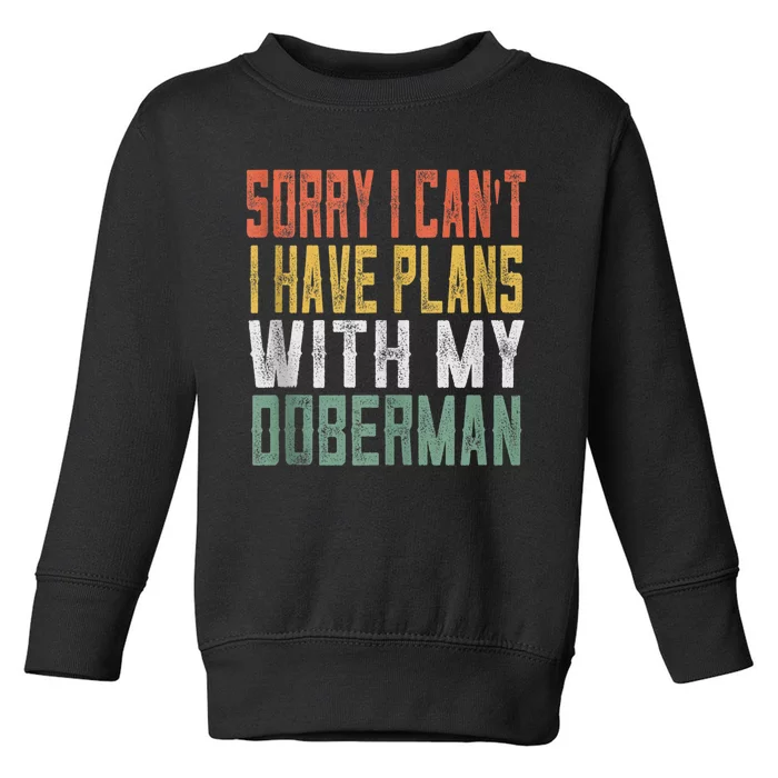 Retro Dog Lover Gag Gifts For And Doberman Lover Tank Top Toddler Sweatshirt