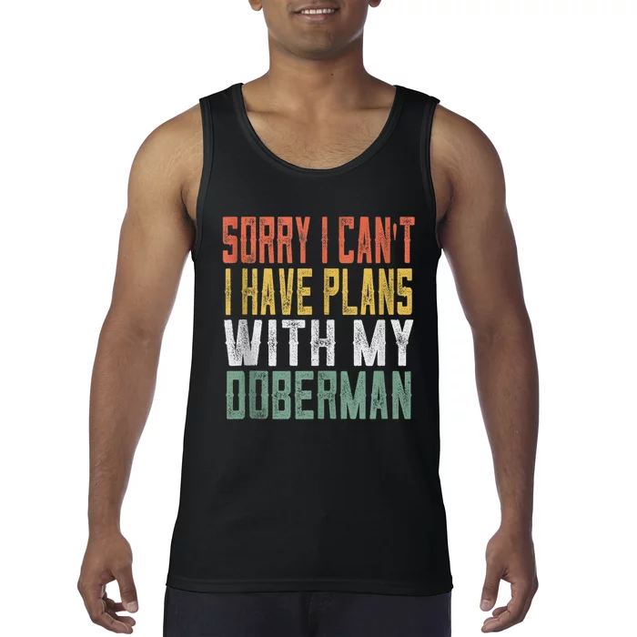 Retro Dog Lover Gag Gifts For And Doberman Lover Tank Top Tank Top