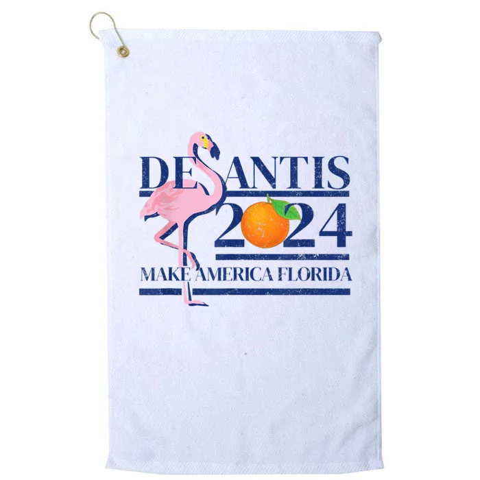 Ron Desantis Make America Florida Flamingo Election 2024 Platinum Collection Golf Towel