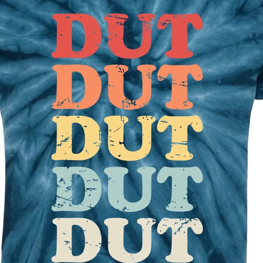 Retro DUT Marching Band Percussion Kids Tie-Dye T-Shirt