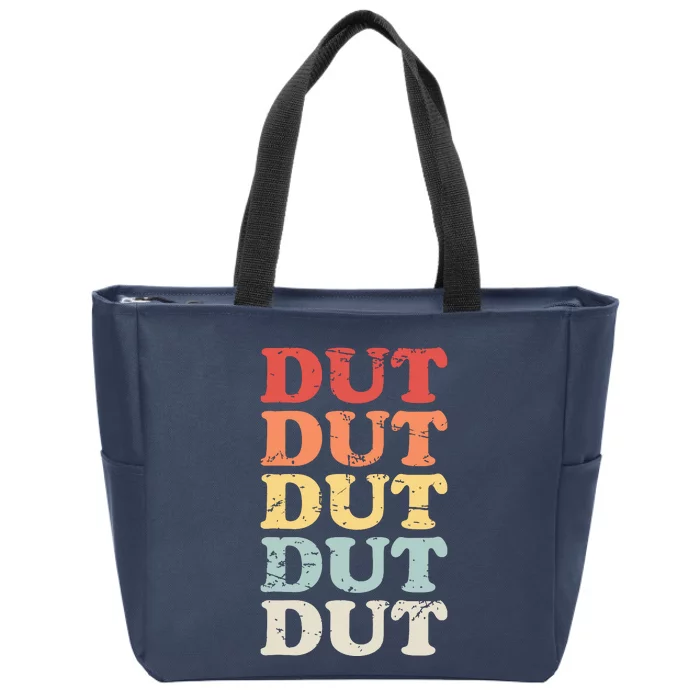 Retro DUT Marching Band Percussion Zip Tote Bag