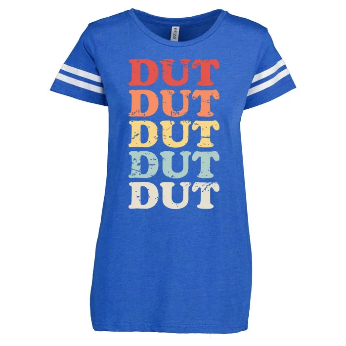 Retro DUT Marching Band Percussion Enza Ladies Jersey Football T-Shirt