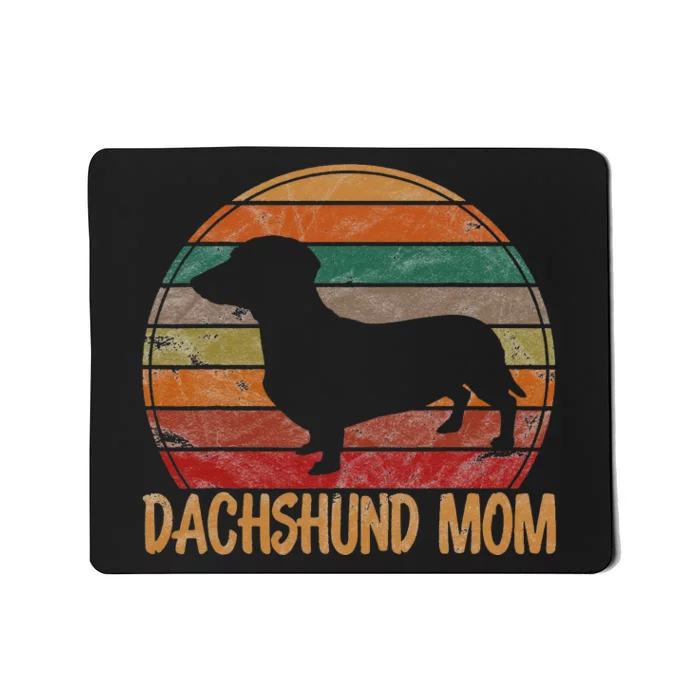 Retro Dachshund Mom Gift Doxie Dog Owner Mother Pet Mama Mousepad