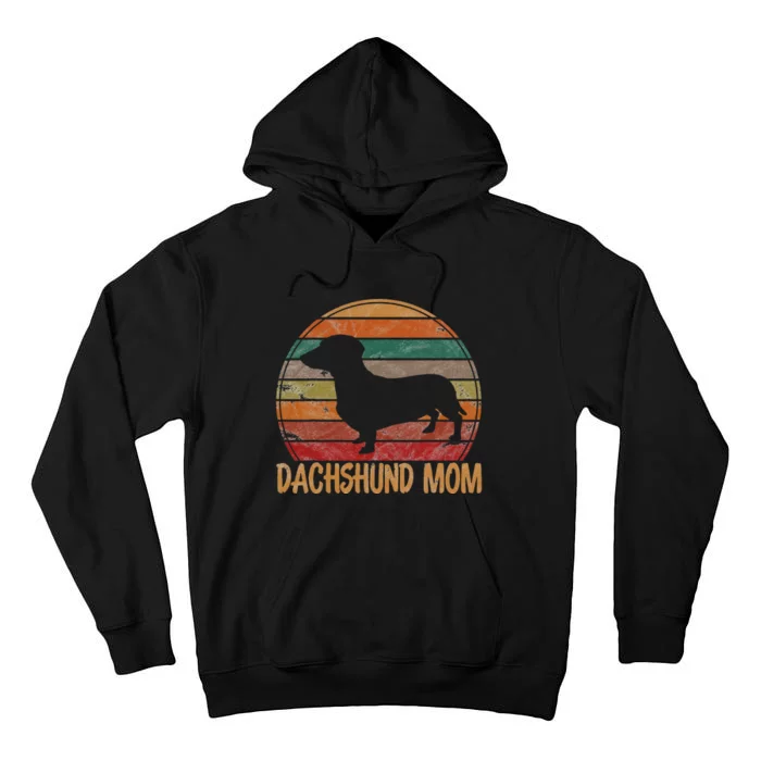 Retro Dachshund Mom Gift Doxie Dog Owner Mother Pet Mama Tall Hoodie