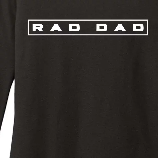 RAD DAD Minimal Logo Fathers Day Womens CVC Long Sleeve Shirt