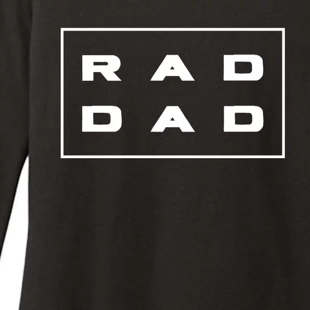 RAD DAD Minimal Logo Fathers Day Womens CVC Long Sleeve Shirt