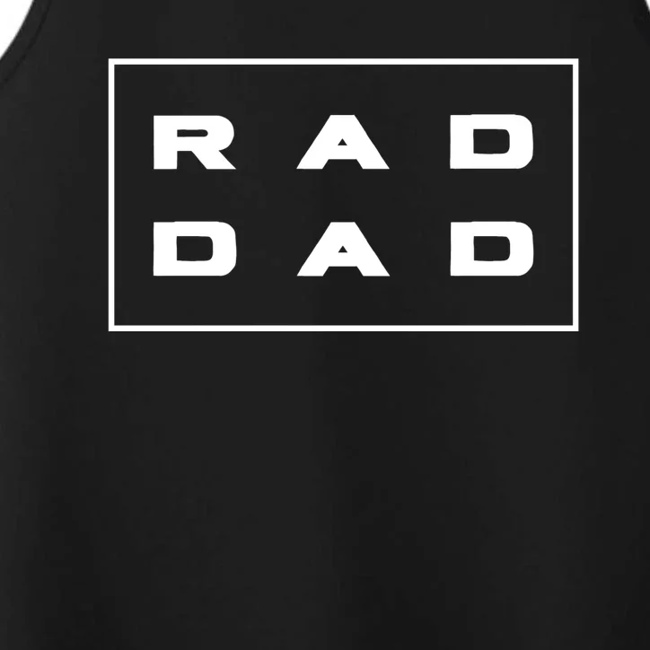 RAD DAD Minimal Logo Fathers Day Performance Tank