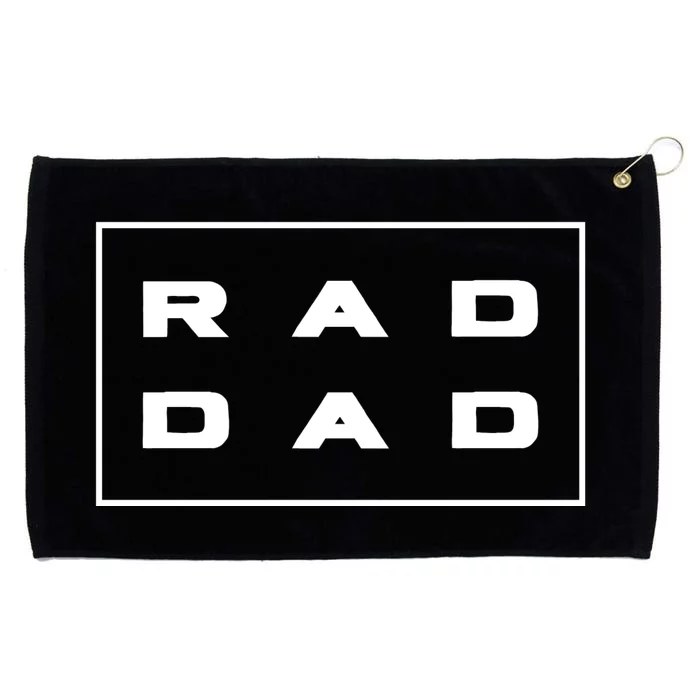 RAD DAD Minimal Logo Fathers Day Grommeted Golf Towel