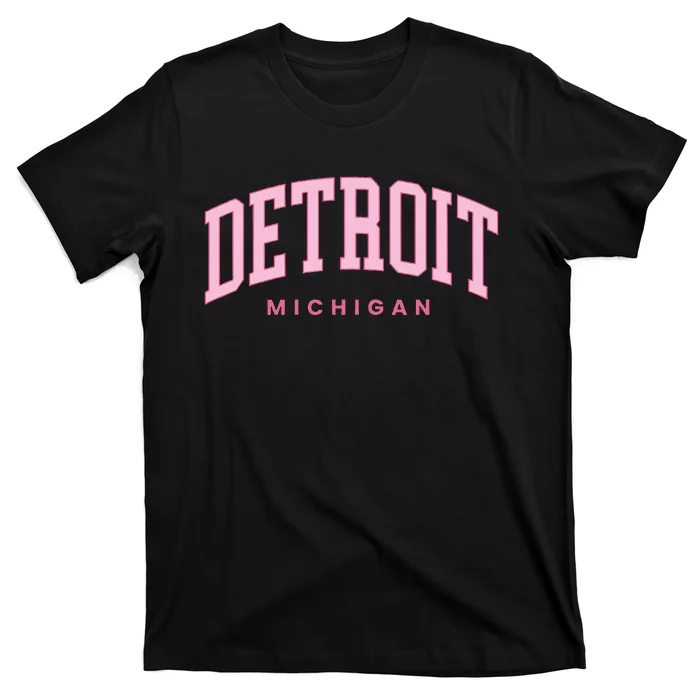 Retro Detroit Michigan Vintage Preppy Throwback T-Shirt