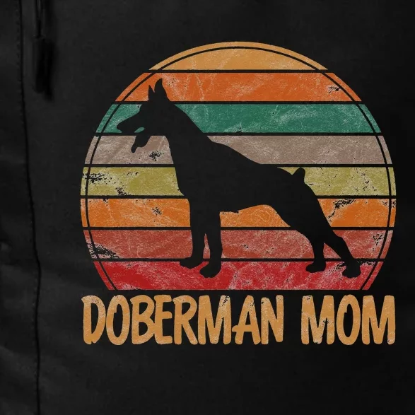 Retro Doberman Mom Gift Dog Mother Pet Pinschers Dobie Mama Daily Commute Backpack