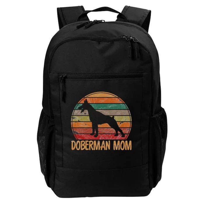 Retro Doberman Mom Gift Dog Mother Pet Pinschers Dobie Mama Daily Commute Backpack