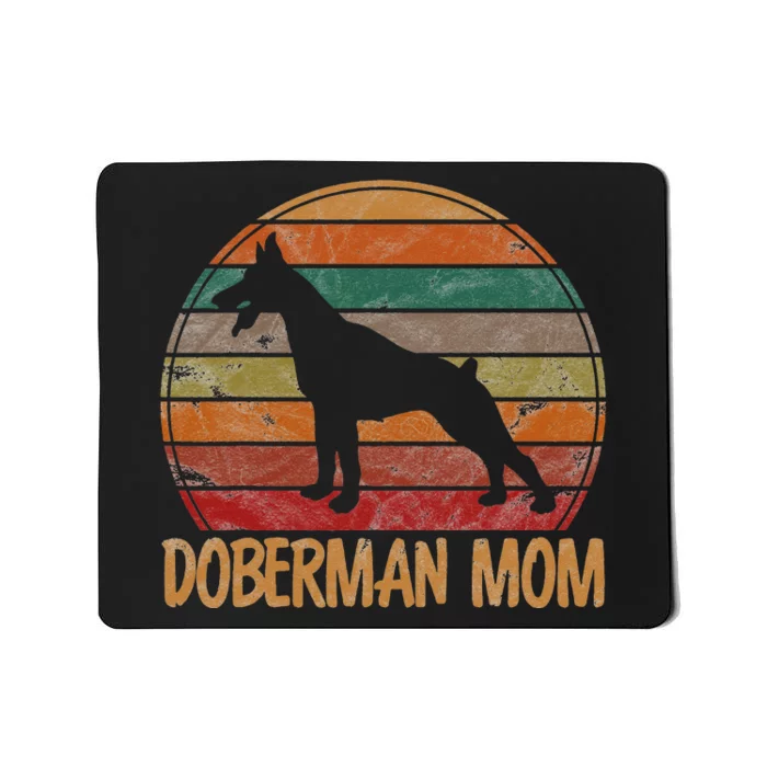 Retro Doberman Mom Gift Dog Mother Pet Pinschers Dobie Mama Mousepad