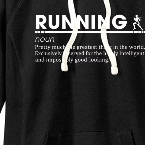 Running Definition Marathon Funny Runners Gift Women's Fleece Hoodie