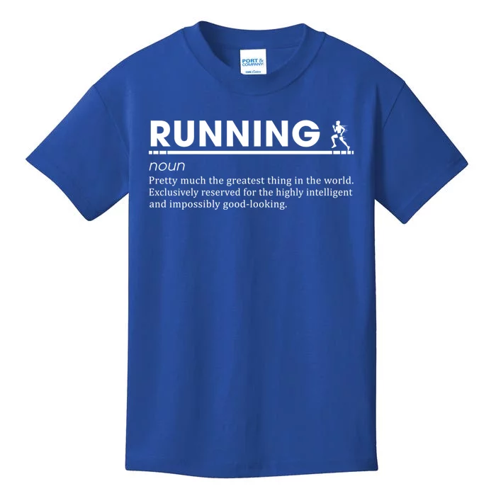 Running Definition Marathon Funny Runners Gift Kids T-Shirt