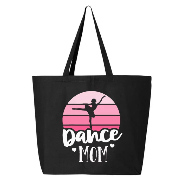 Retro Dance Mom Vintage Pink Ballerina Ballet Dancer 25L Jumbo Tote