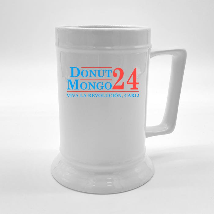 Retro Donut Mongo 2024 Funny Meme Front & Back Beer Stein