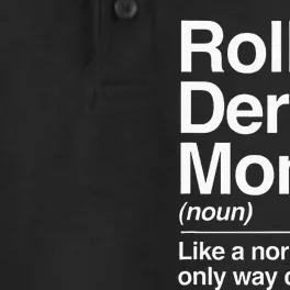 Roller Derby Mom Definition Normal Only Cooler Sports Gift Dry Zone Grid Performance Polo