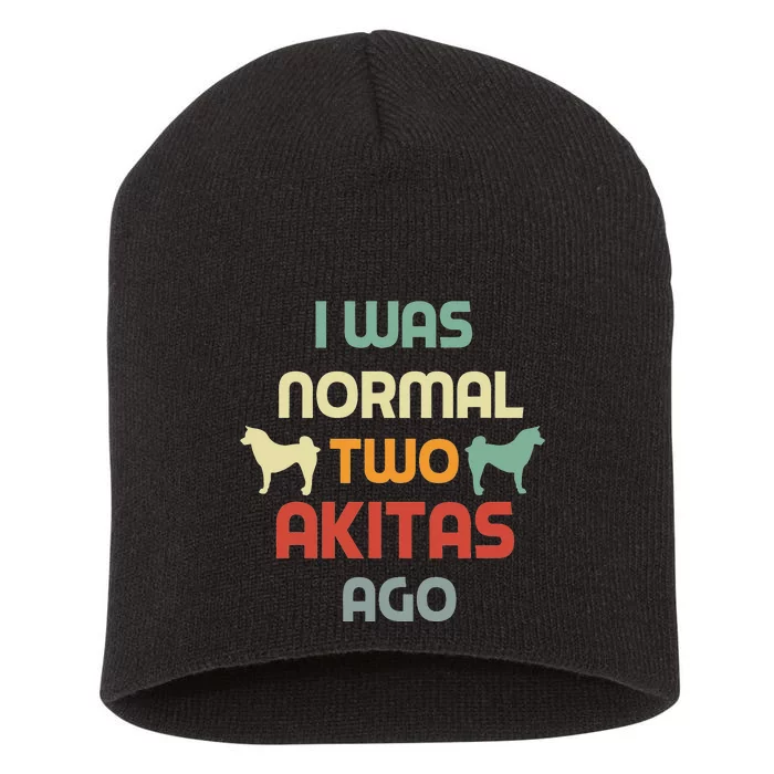 Retro Dog Mom  Akita Lover Owner Short Acrylic Beanie