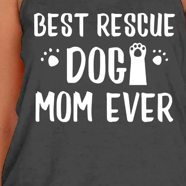 Rescue Dog Mom Sweatshirt For Mommies Of Shelter Pups Women's Knotted Racerback Tank