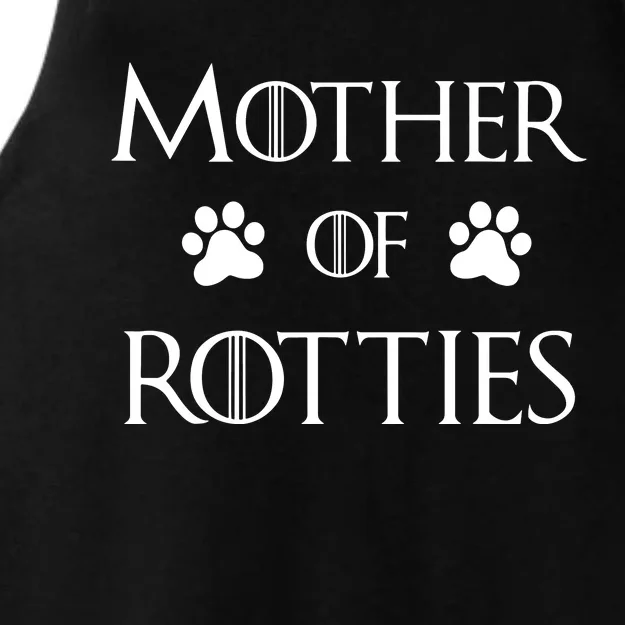 Rottie Dog Mom Shirt, Mother Of Rotties Ladies Tri-Blend Wicking Tank