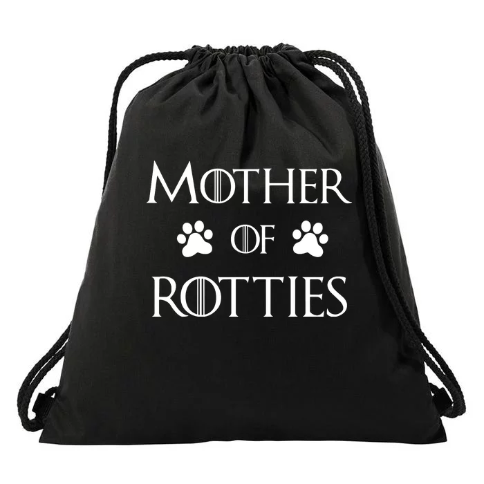 Rottie Dog Mom Shirt, Mother Of Rotties Drawstring Bag