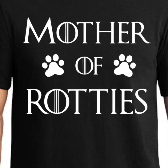 Rottie Dog Mom Shirt, Mother Of Rotties Pajama Set