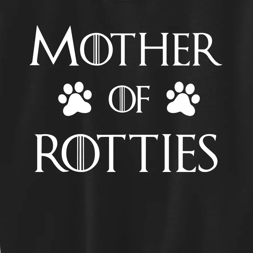 Rottie Dog Mom Shirt, Mother Of Rotties Kids Sweatshirt