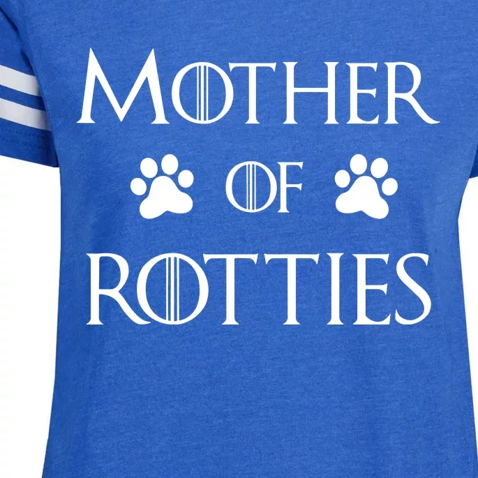 Rottie Dog Mom Shirt, Mother Of Rotties Enza Ladies Jersey Football T-Shirt