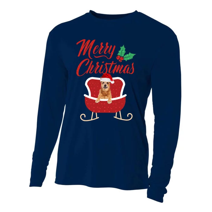 RedHeeler Dog Merry Christmas Design For The Holiday Season! Cooling Performance Long Sleeve Crew