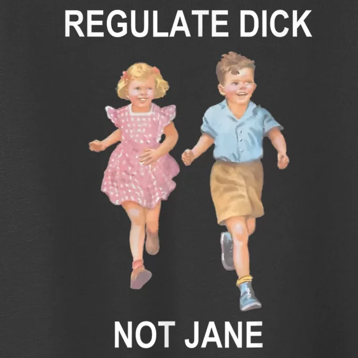 Regulate Dick Not Jane Vintage Funny Gift Toddler T-Shirt