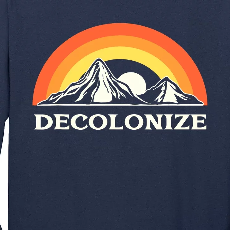 Retro Decolonize Native American Social Justice Civil Rights Tall Long Sleeve T-Shirt