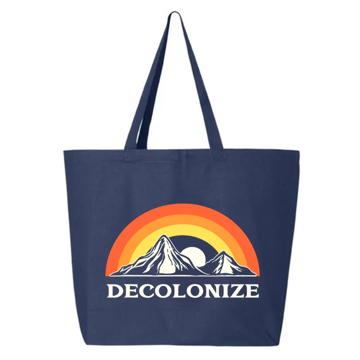 Retro Decolonize Native American Social Justice Civil Rights 25L Jumbo Tote